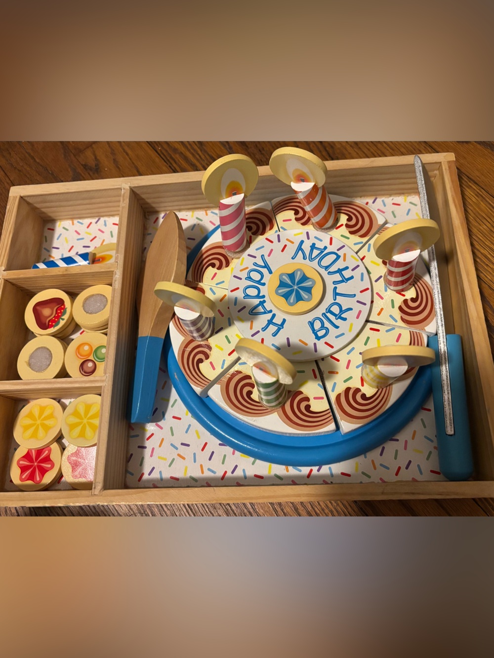 Melissa & Doug Wooden Birthday Cake Playset